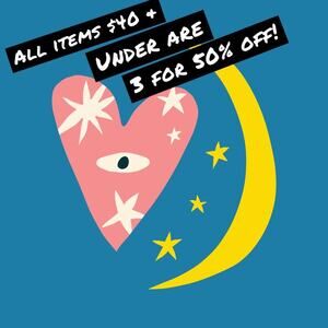 All items $40 & under are 3 for 50% off!